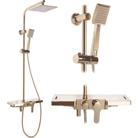 Shower Set with Spout REA Bravo Gold (1/5)