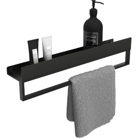 Bathroom Shelf Sf01 60Cm Black Matt
