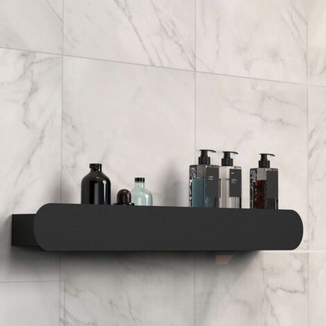 Bathroom Shelf Sf03 60Cm Black Matt