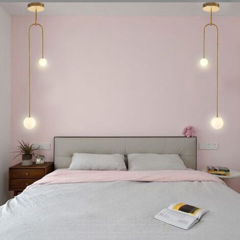 Pendant Lamp TOOLIGHT APP964-2CP Glass Ball Gold 2-light points G9 135cm