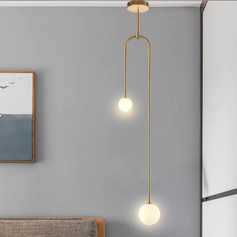 Pendant Lamp TOOLIGHT APP964-2CP Glass Ball Gold 2-light points G9 135cm