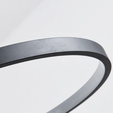 Pendant LED Lamp TOOLIGHT APP752-30-40-50 Black Ring + remote control 3-light points 63x112x70cm