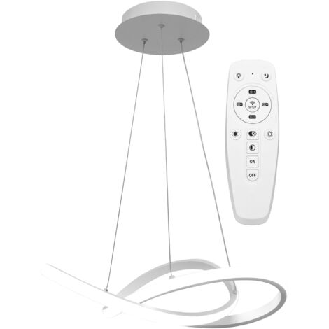 Pendant LED Lamp TOOLIGHT APP392-CP Modern Ring White + remote control 1-light point 40W 44,5x44,5x9cm