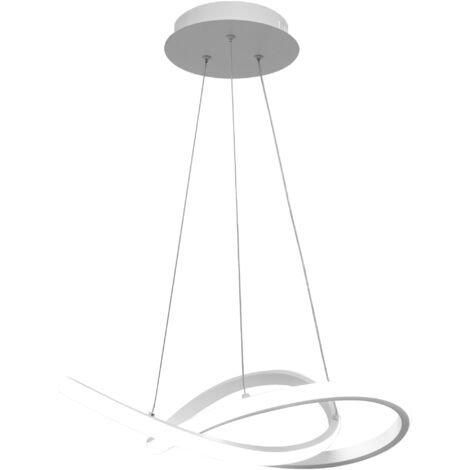 Pendant LED Lamp TOOLIGHT APP392-CP Modern Ring White + remote control 1-light point 40W 44,5x44,5x9cm