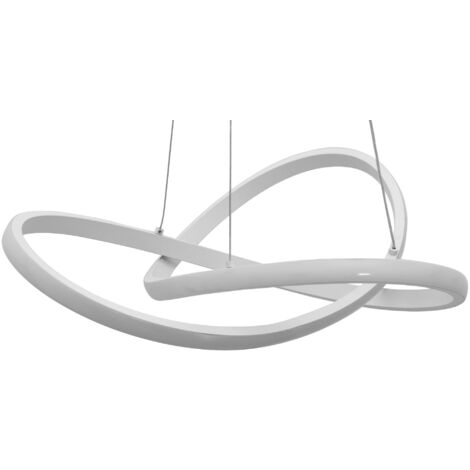Pendant LED Lamp TOOLIGHT APP392-CP Modern Ring White + remote control 1-light point 40W 44,5x44,5x9cm