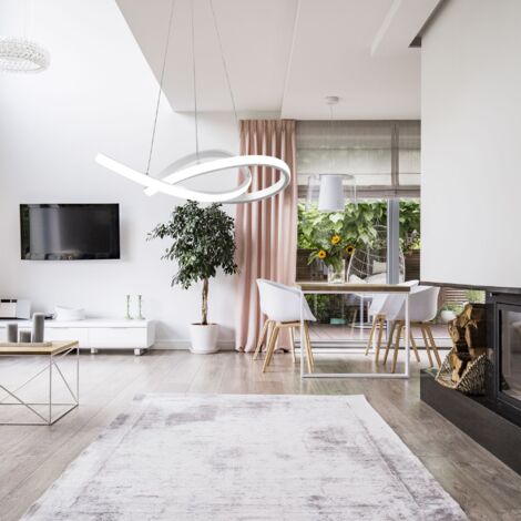 Pendant LED Lamp TOOLIGHT APP392-CP Modern Ring White + remote control 1-light point 40W 44,5x44,5x9cm