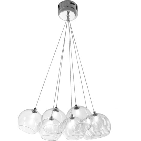Pendant Lamp TOOLIGHT APP560-7CP Glass Ball 7-light points G4 36x32x10-100cm