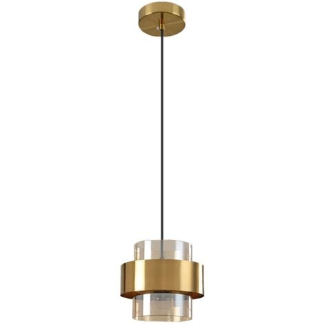 Pendant Lamp TOOLIGHT APP1236-1CP Gold Metal Glass E27 1-light point