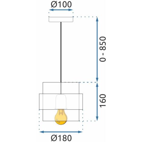 Pendant Lamp TOOLIGHT APP1236-1CP Gold Metal Glass E27 1-light point