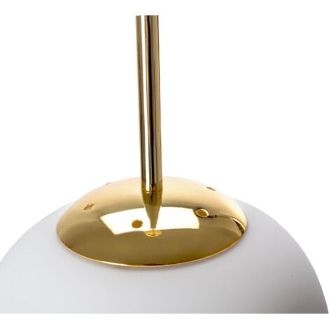 Pendant Lamp TOOLIGHT APP669-1CP Glass Ball White 20x37 cm Gold 1-light point E27