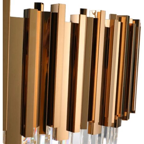 Pendant Lamp TOOLIGHT 312355 Cristal Gold 6-light points E14 60x30x38-138cm