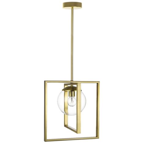 Pendant Lamp TOOLIGHT APP1215 SQUARES Metal - Glass Gold E27 1-light point