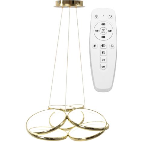 Pendant LED Lamp TOOLIGHT APP794-CP Modern Gold + remote control 3 ...