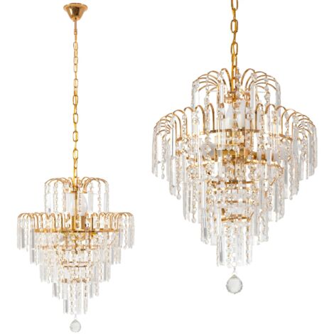 Pendant Lamp TOOLIGHT 312358 Cristal Gold 6-light points E14 40x40x47cm (1/5)