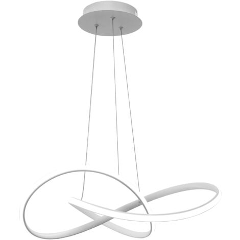 Pendant LED Lamp TOOLIGHT APP396-CP Modern Ring White + remote control 1-light point 40W 55x55x14,5cm