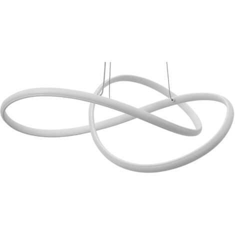 Pendant LED Lamp TOOLIGHT APP396-CP Modern Ring White + remote control 1-light point 40W 55x55x14,5cm