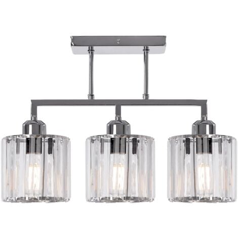 Pendant Lamp TOOLIGHT 392228 Glamour Chrome 3-light points E27