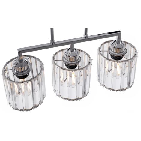 Pendant Lamp TOOLIGHT 392228 Glamour Chrome 3-light points E27