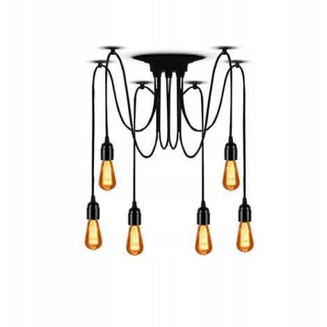 Pendant Lamp TOOLIGHT JDL-01 SPIDER 6 AMPOULES E27 Black (1/5)