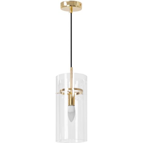 Pendant Lamp TOOLIGHT APP1212-1CP Gold Metal Glass E14 1-light point