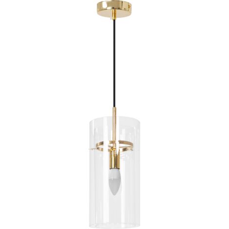Pendant Lamp TOOLIGHT APP1212-1CP Gold Metal Glass E14 1-light point