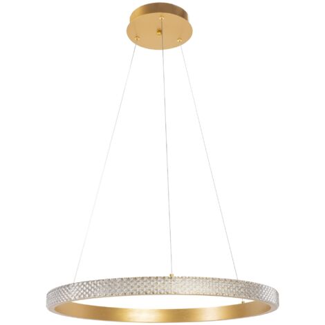 Pendant LED Lamp TOOLIGHT APP1203 Metal - Glass - Aluminium Gold Glass
