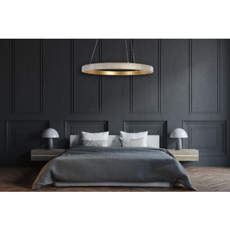 Pendant LED Lamp TOOLIGHT APP1203 Metal - Glass - Aluminium Gold Glass
