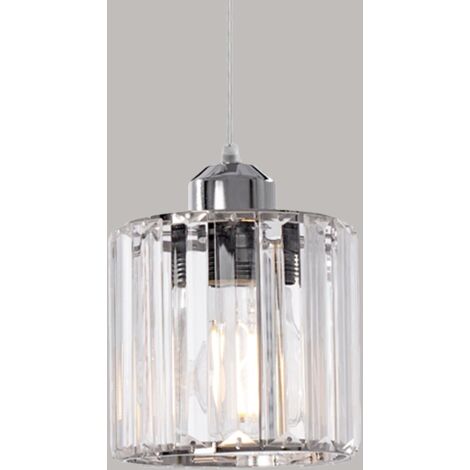 Pendant Lamp TOOLIGHT APP508-1CP Cristal Chrome 1-light point E27 13x13x12-102cm