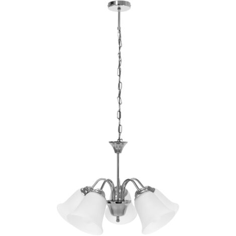 Pendant Lamp TOOLIGHT APP960-5CP Vintage Chrome 5-light points E27 54x36cm