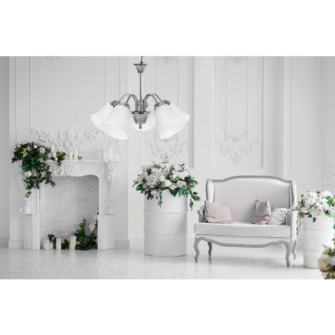 Pendant Lamp TOOLIGHT APP960-5CP Vintage Chrome 5-light points E27 54x36cm