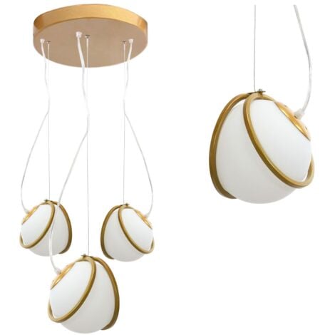 Pendant Lamp TOOLIGHT APP1090-3 CP Gold White 3-light points E14 23x14x16cm