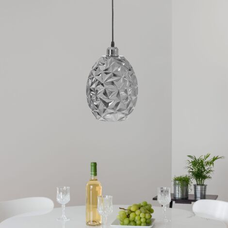 Pendant Lamp TOOLIGHT APP564-1CP Glamour Chrome 1-light point E27 20x20x30-90cm