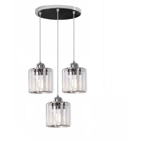 Pendant Lamp TOOLIGHT APP510-3CPR Cristal Chrome 3-light points E27 13x30x12-82cm