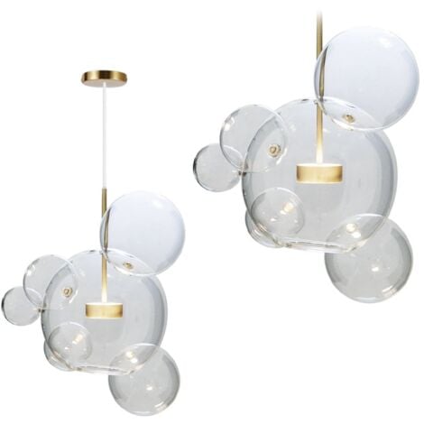 Pendant LED Lamp TOOLIGHT APP650-CP Gold Metal Glass Balls