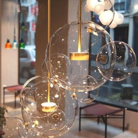 Pendant LED Lamp TOOLIGHT APP650-CP Gold Metal Glass Balls