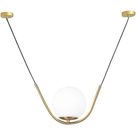 Pendant Lamp TOOLIGHT APP689-1CP Glass Ball Gold 1-light point E27 43x43x70cm
