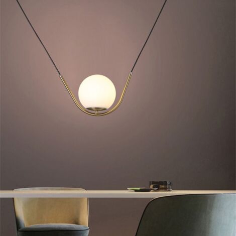 Pendant Lamp TOOLIGHT APP689-1CP Glass Ball Gold 1-light point E27 43x43x70cm