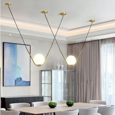 Pendant Lamp TOOLIGHT APP689-1CP Glass Ball Gold 1-light point E27 43x43x70cm