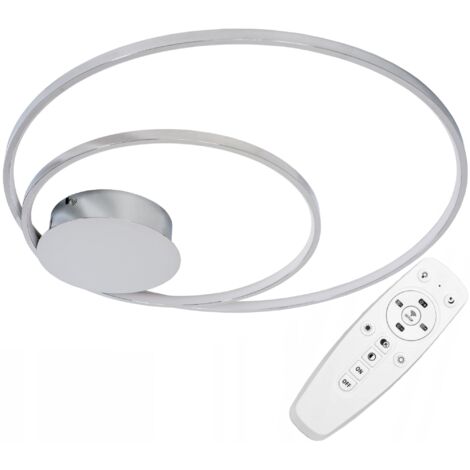 Ceiling LED Lamp Chandelier TOOLIGHT APP804-C Chrome + Remote Control Ring 2-light points 110 W 60x60Cm