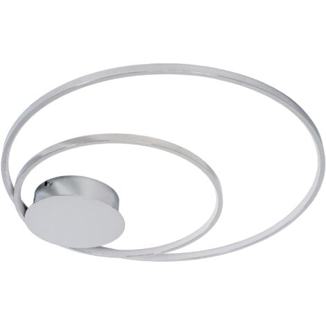 Ceiling LED Lamp Chandelier TOOLIGHT APP804-C Chrome + Remote Control Ring 2-light points 110 W 60x60Cm