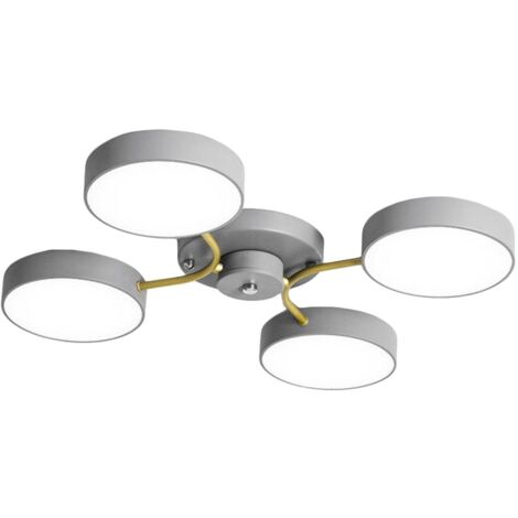 Ceiling LED Lamp Chandelier TOOLIGHT APP531-4C Grey Gold + Remote Control 4-light points 4 x 12W 47,5x51,5Cm