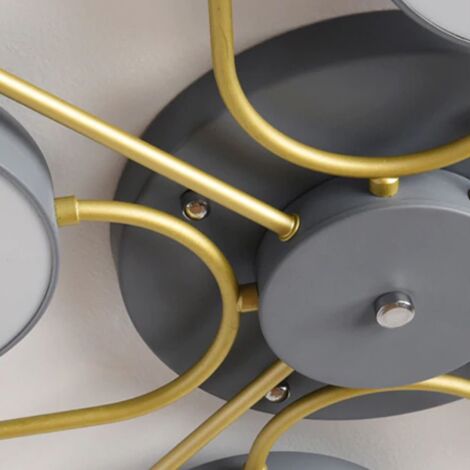 Ceiling LED Lamp Chandelier TOOLIGHT APP531-4C Grey Gold + Remote Control 4-light points 4 x 12W 47,5x51,5Cm