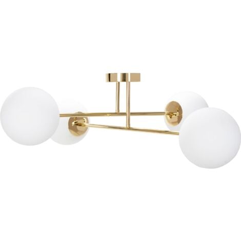 Ceiling Lamp Chandelier TOOLIGHT APP1248-4Cp Gold Metal Glass E27 4-light points