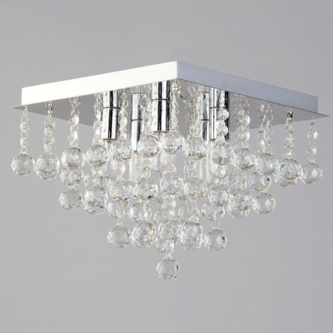 Ceiling Lamp Chandelier TOOLIGHT APP515-4C Cristal 40x31cm 4-light points E14