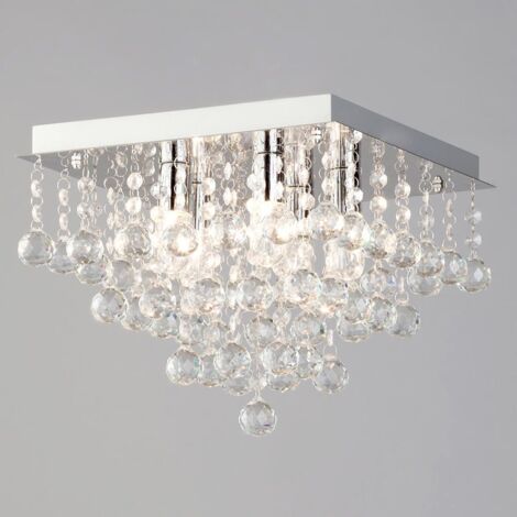Ceiling Lamp Chandelier TOOLIGHT APP515-4C Cristal 40x31cm 4-light points E14