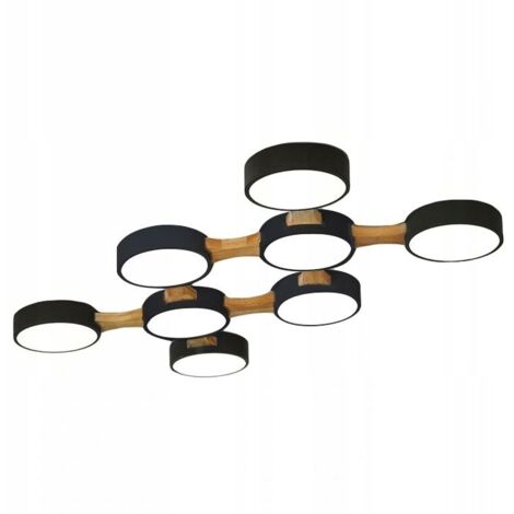 Ceiling LED Lamp Chandelier TOOLIGHT APP525-8C Black + Remote Control 8-light points 55x95Cm