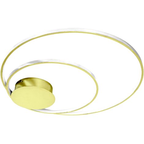 Ceiling LED Lamp Chandelier TOOLIGHT APP803-C Gold + Remote Control Ring 2-light points 110 W 60x60Cm