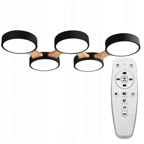 Ceiling LED Lamp Chandelier TOOLIGHT APP526-5C Black + Remote Control 5-light points 5 x 12W 35x95Cm