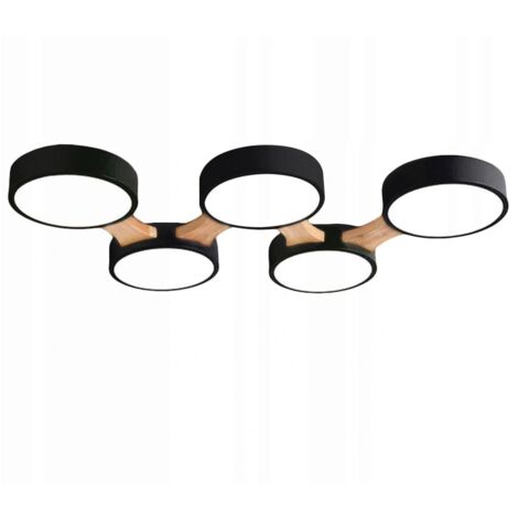 Ceiling LED Lamp Chandelier TOOLIGHT APP526-5C Black + Remote Control 5-light points 5 x 12W 35x95Cm