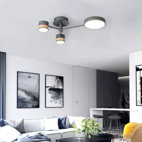 Ceiling LED Lamp Chandelier TOOLIGHT APP530-3C Grey + Remote Control 3-light points 70x15Cm